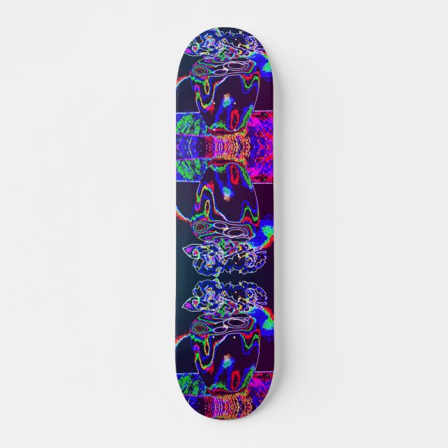 Neon Rose Skateboard (Vorne)