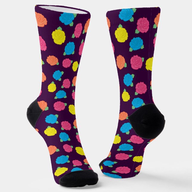 Neon Rose Socken (Gewinkelt)