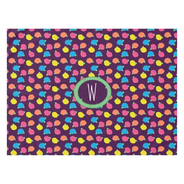 Neon Rose Tablette Tischdecke (Vorderseite (Horizontal))