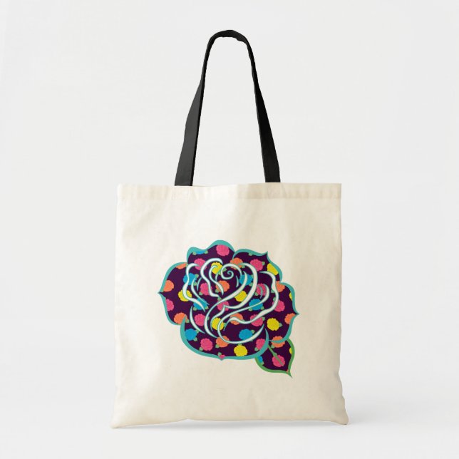 Neon Rose Tote Bag Tragetasche (Vorne)