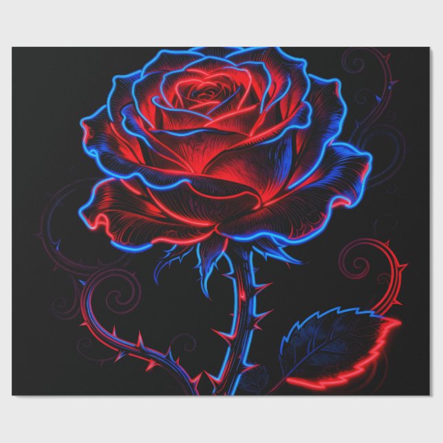 Neon-Rosen-Geschenkpapier Geschenkpapier (Flach)