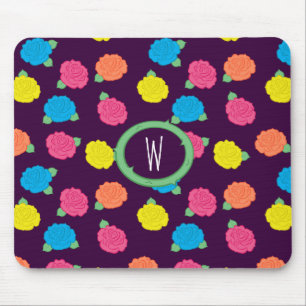 Neon-Rosen-Mauspad Mousepad