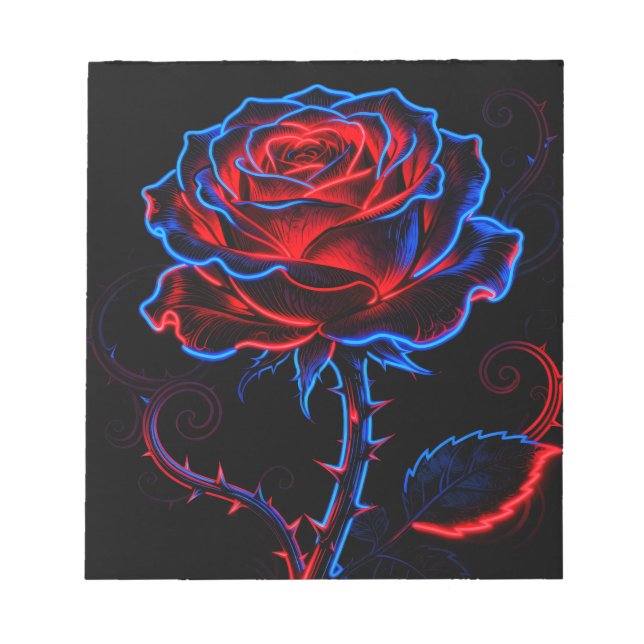 Neon-Rosen-Notizblock Notizblock (Vorderseite)