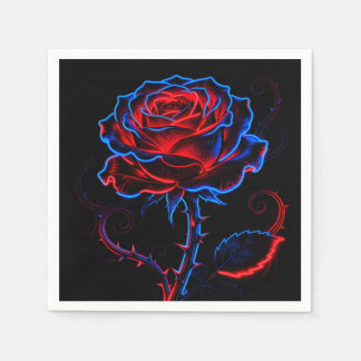 Neon-Rosen-Papier-Serviette Serviette