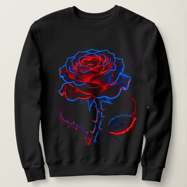 Neon-Rosen-Sweatshirt Sweatshirt (Design vorne)