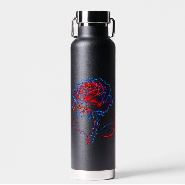 Neon-Rosen-Wasserflasche Trinkflasche (Vorne)