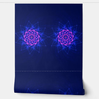 Neon Rosette Glow Tapete