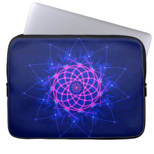 Neon-Rosettenglühen Laptopschutzhülle