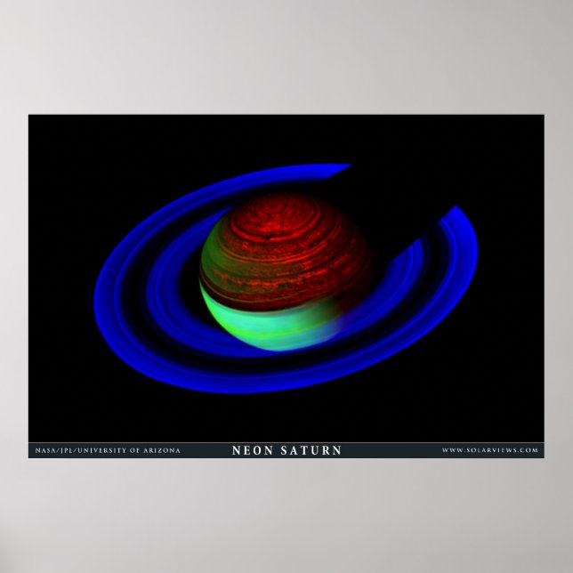 Neon Saturn Poster (Vorne)