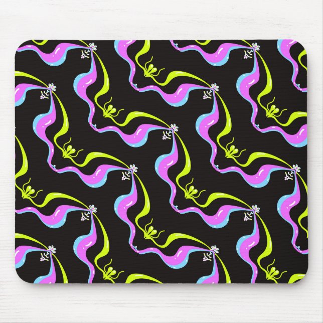 Neon-Schallwelle  Mousepad (Vorne)