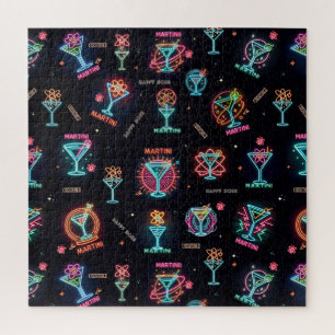 Neon-Schild Space Age Atomic Martini Cocktails Dru Puzzle