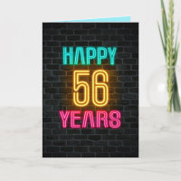 Neon-Schild zum 56. Geburtstag