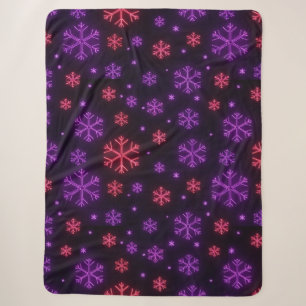 Neon-Schneeflocken Sherpadecke