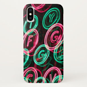 Neon-Schreibmaschinentasten Nahaufnahme Case-Mate iPhone Hülle