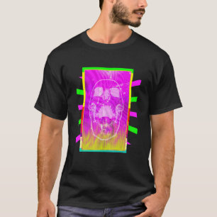 Neon Scream Vaporwave Retro Skull Indie Ästhetik T-Shirt