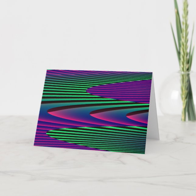 Neon Seas Grußkarte Karte (Vorderseite)
