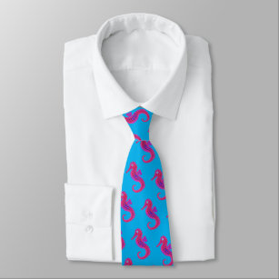 Neon Seepferd Krawatte