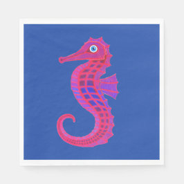 Neon-Seepferd-Papierservietten Serviette