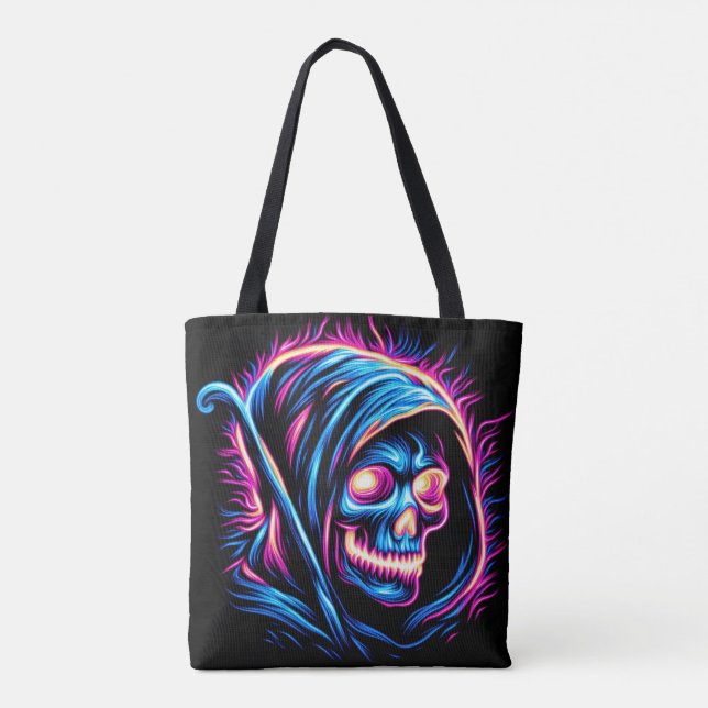 Neon Sensenmann Glow - Skull Bag (Rückseite)