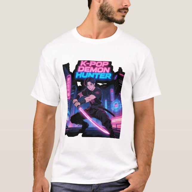 Neon Seoul K-Pop Demon Hunter T-Shirt (Vorderseite)