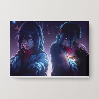 Neon Shadow Sisters Button