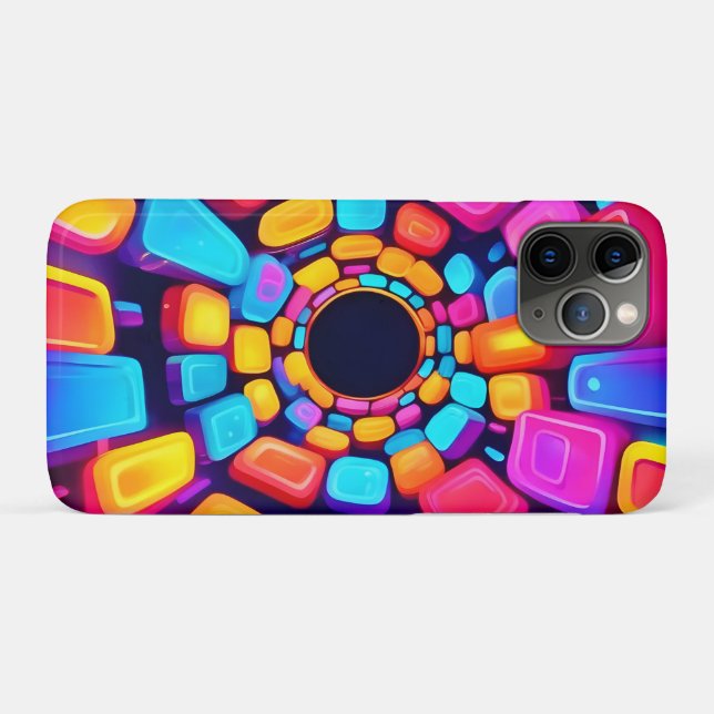Neon Shapes Abstrakt Tunnel Art Case-Mate iPhone Hülle (Rückseite (Horizontal))
