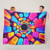 Neon Shapes Abstrakt Tunnel Art