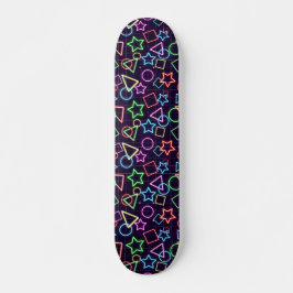 Neon Shapes Skateboard