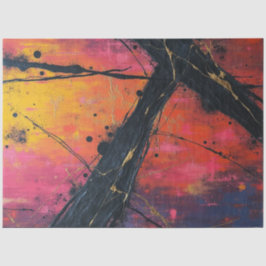 Neon Shatter: Abstrakte Flussentkundung zersplitte Seidenpapier