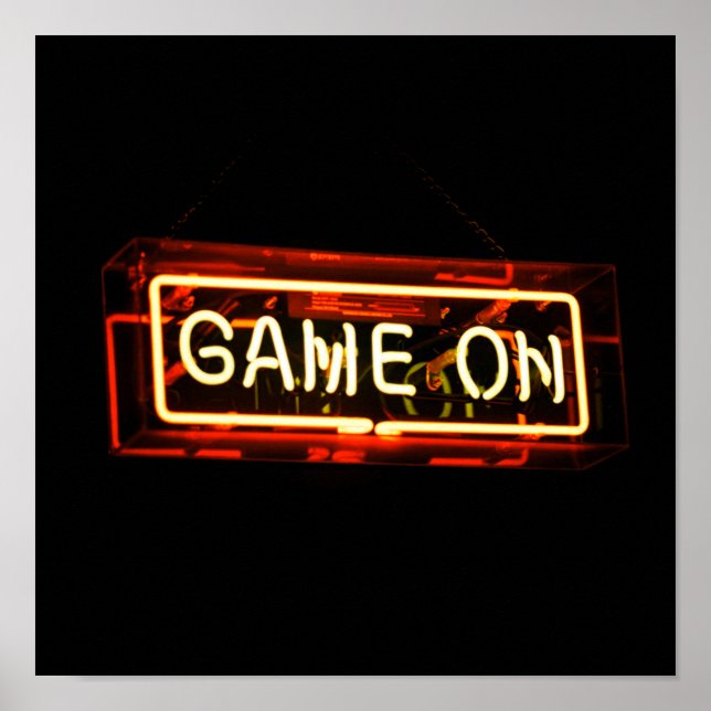 Neon Sign Sports Gaming Gamer Poster (Vorne)