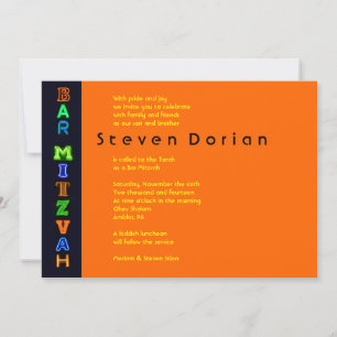 NEON SIGNS Bar Bat Mitzvah Einladung