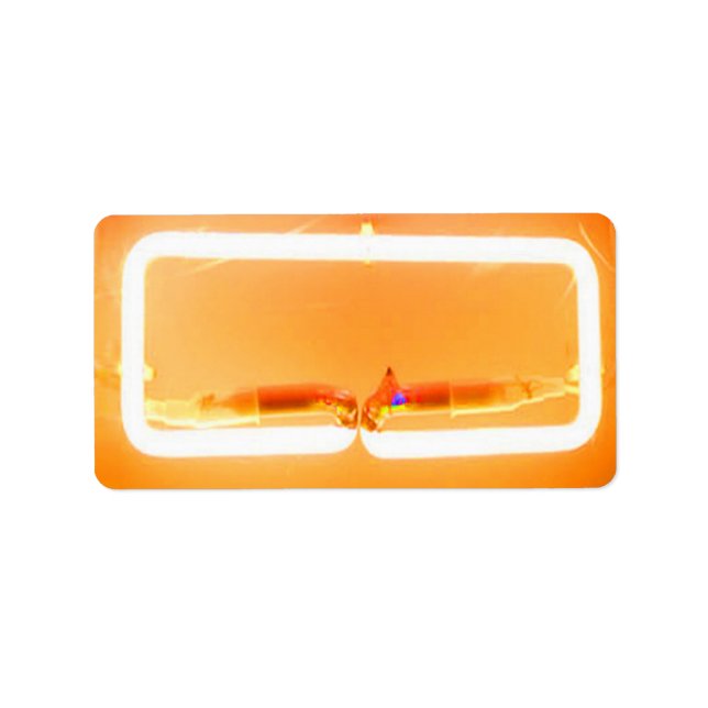 NEON SIGNS Bat Bar Mitzvah Drucken Sie Ihre eigene Adressaufkleber (Vorne)