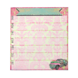 Neon Sinti und Roma Weekly Planner Notepad Notizblock