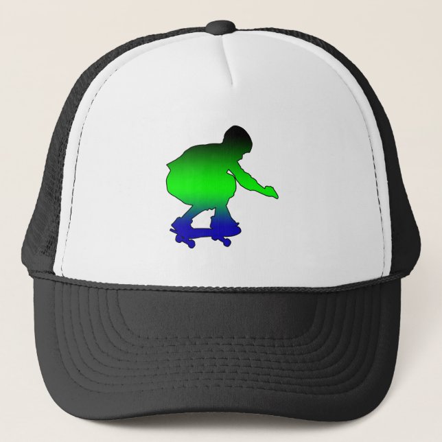 Neon-Skateboarder-Hut Truckerkappe (Vorderseite)