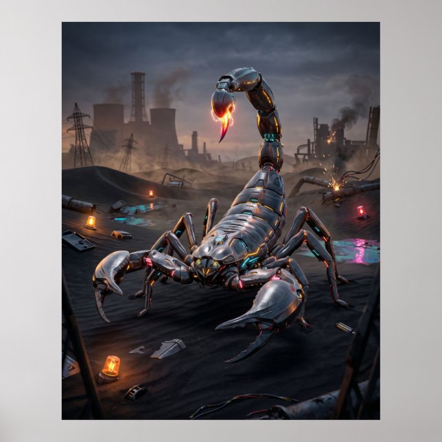 Neon Skorpion Reaktor Sande Poster (Vorne)