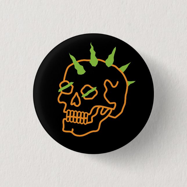 Neon Skull Button (Vorderseite)
