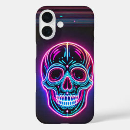 Neon Skull iPhone 16 Hülle