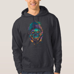 Neon Skull: Graffiti Glow Hoodie