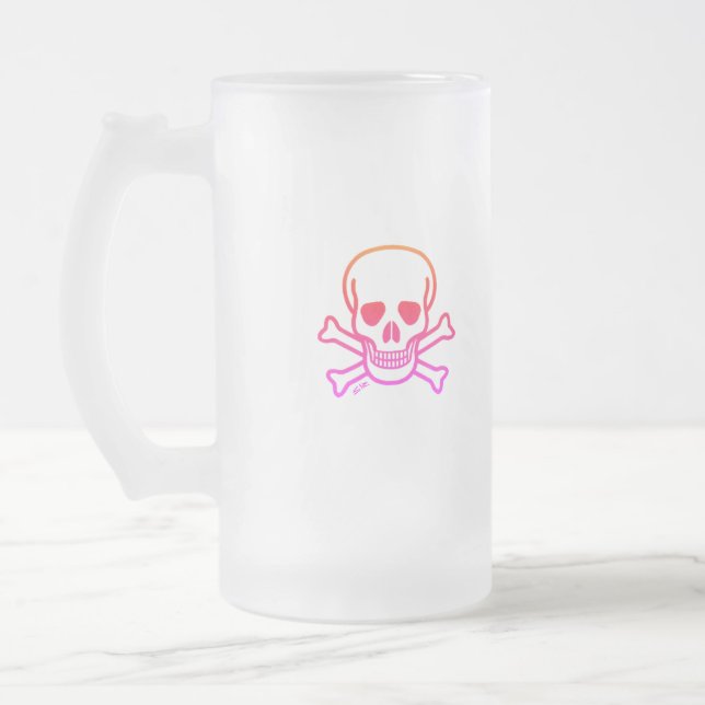 Neon Skull mattierte Tasse (Links)