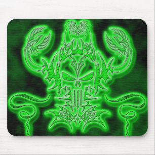 Neon Skull Mousepad