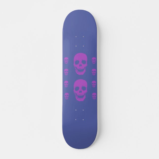Neon Skull Skateboard Deck (Vorne)