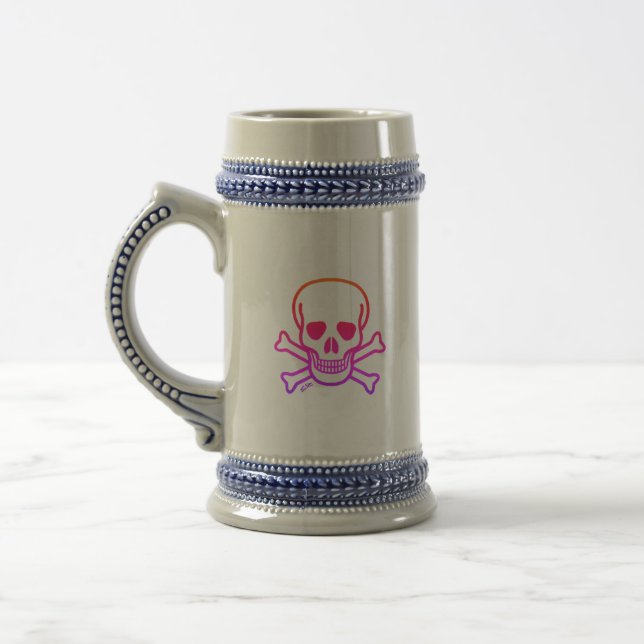Neon Skull stein Bierglas (Links)