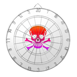 Neon Skull Whiteboard Dartscheibe