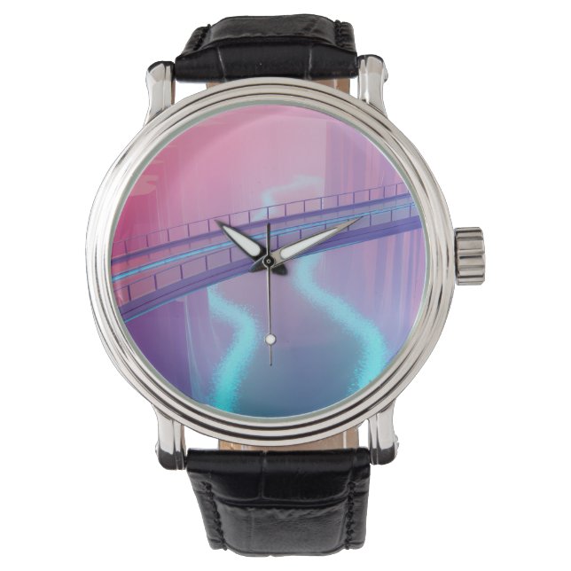 Neon Skybridge Dreamscape Armbanduhr (Vorderseite)