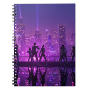 Neon Skyline Dance Crew Notebook Notizblock