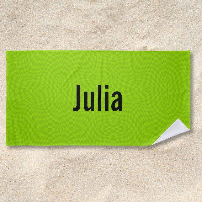 Neon Slime Green Summer Bachelorette Brautparty Strandtuch (Von Creator hochgeladen)