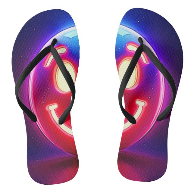 Neon Smile: Happy Glow Flip Flops (Fußbett)