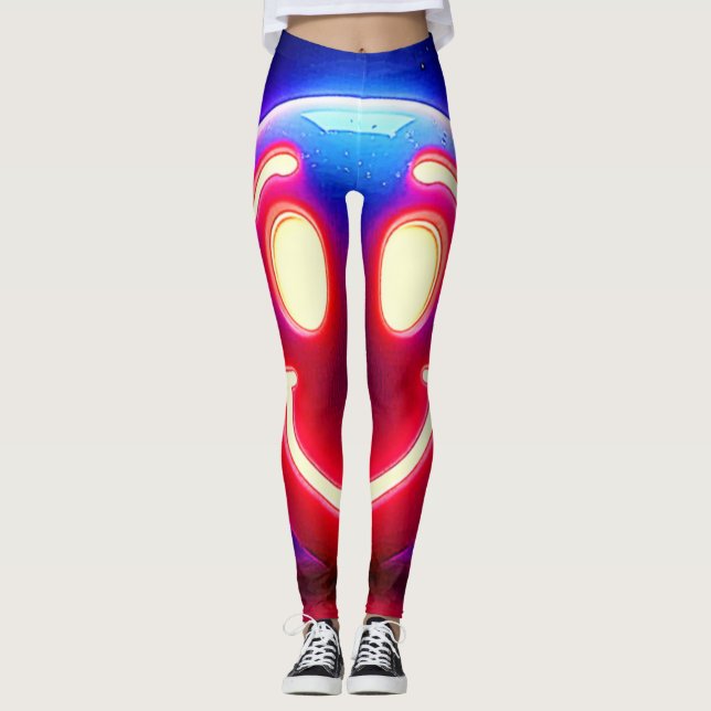 Neon Smile: Happy Glow Leggings (Vorderseite)