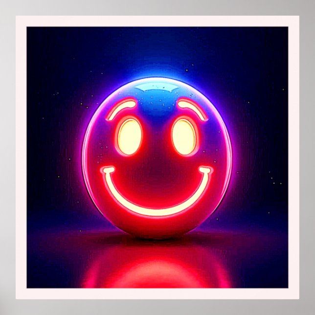 Neon Smile: Happy Glow Poster (Vorne)