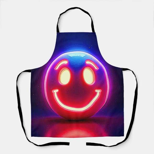 Neon Smile: Happy Glow Schürze (Vorderseite)